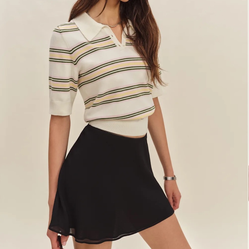 Reformation Black Mini Skirt